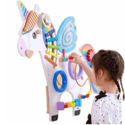 Pediatric Multi Sensory Unicorn Wall Panel Toy for Infants and Preschoolers by Enabling Devices
